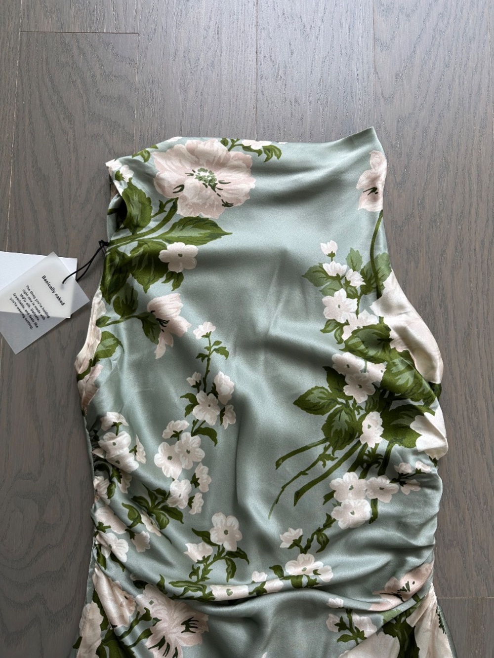 Reformation ANAIIS Silk Maxi Dress Tarragon Green Floral - Size 4 - with tags - Picture 8 of 13